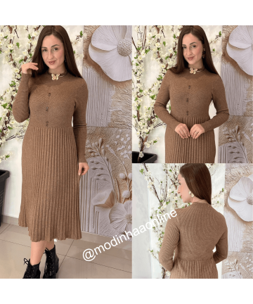 Vestido Mikaela Marrom